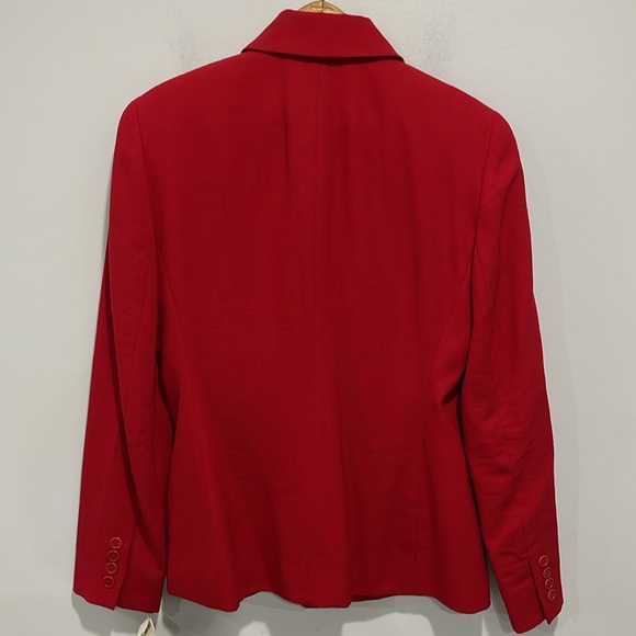 Talbots Collection 1990s pure new wool suit blazer zip closure size 4 NEW - Picture 4 of 16